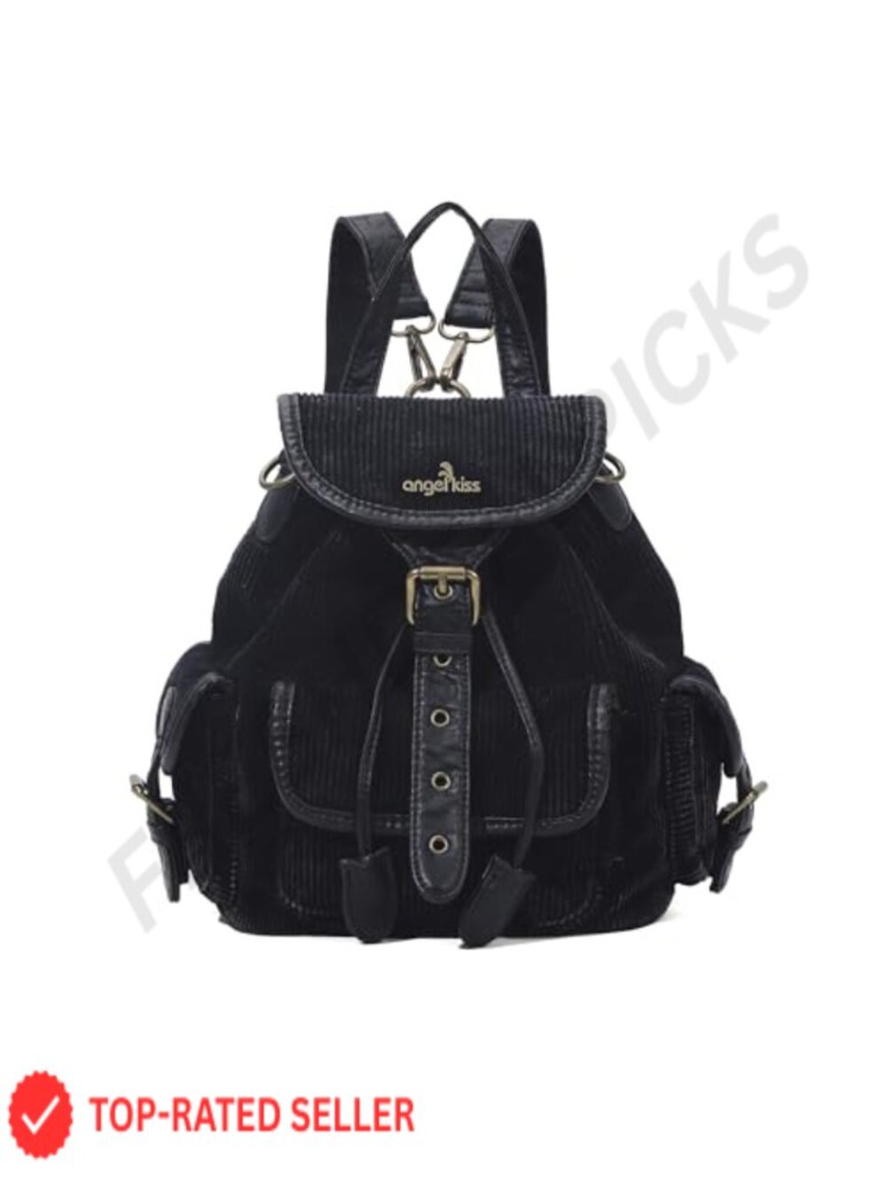 Women's Corduroy 3-in-1 Convertible Backpack Purse with Detachable Straps